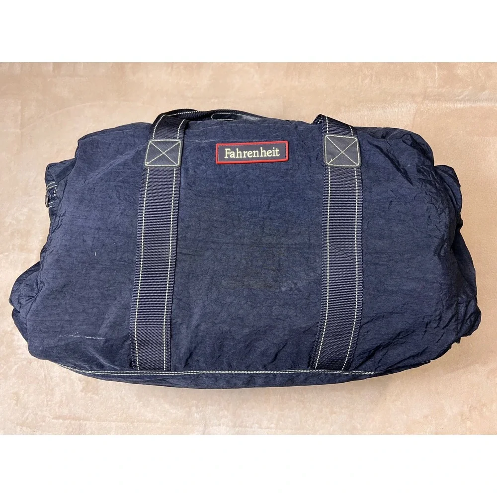 RARE ORIGINAL 1980's CHRISTIAN DIOR FAHRENHEIT DUFFLE BAG VINTAGE NAVY BLUE